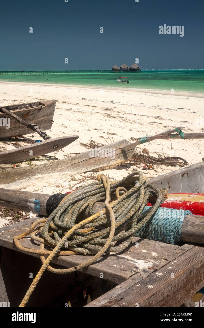 Africa Tanzania, Zanzibar, East Coast, Dongwe, traditional wooden ...