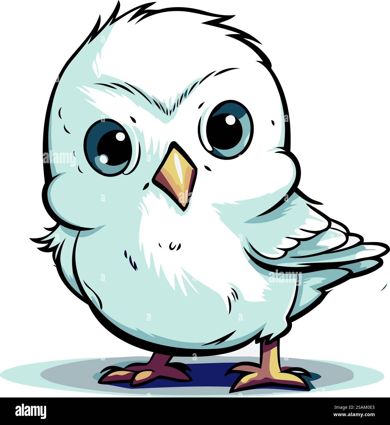 Illustration of a Cute Little Bird on White Background Vector Stock ...