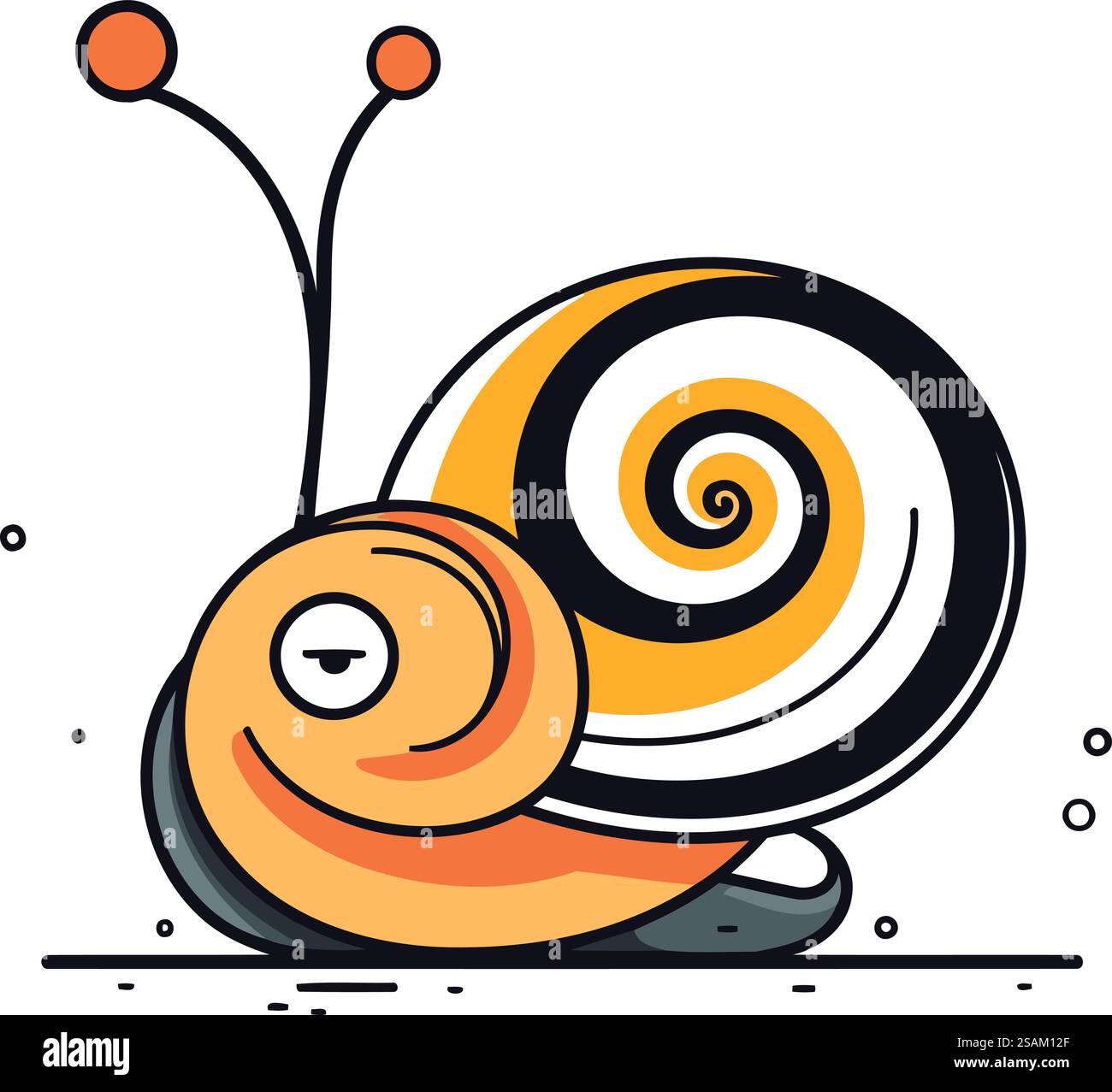Snail vector illustration. Isolated snail icon on white background ...