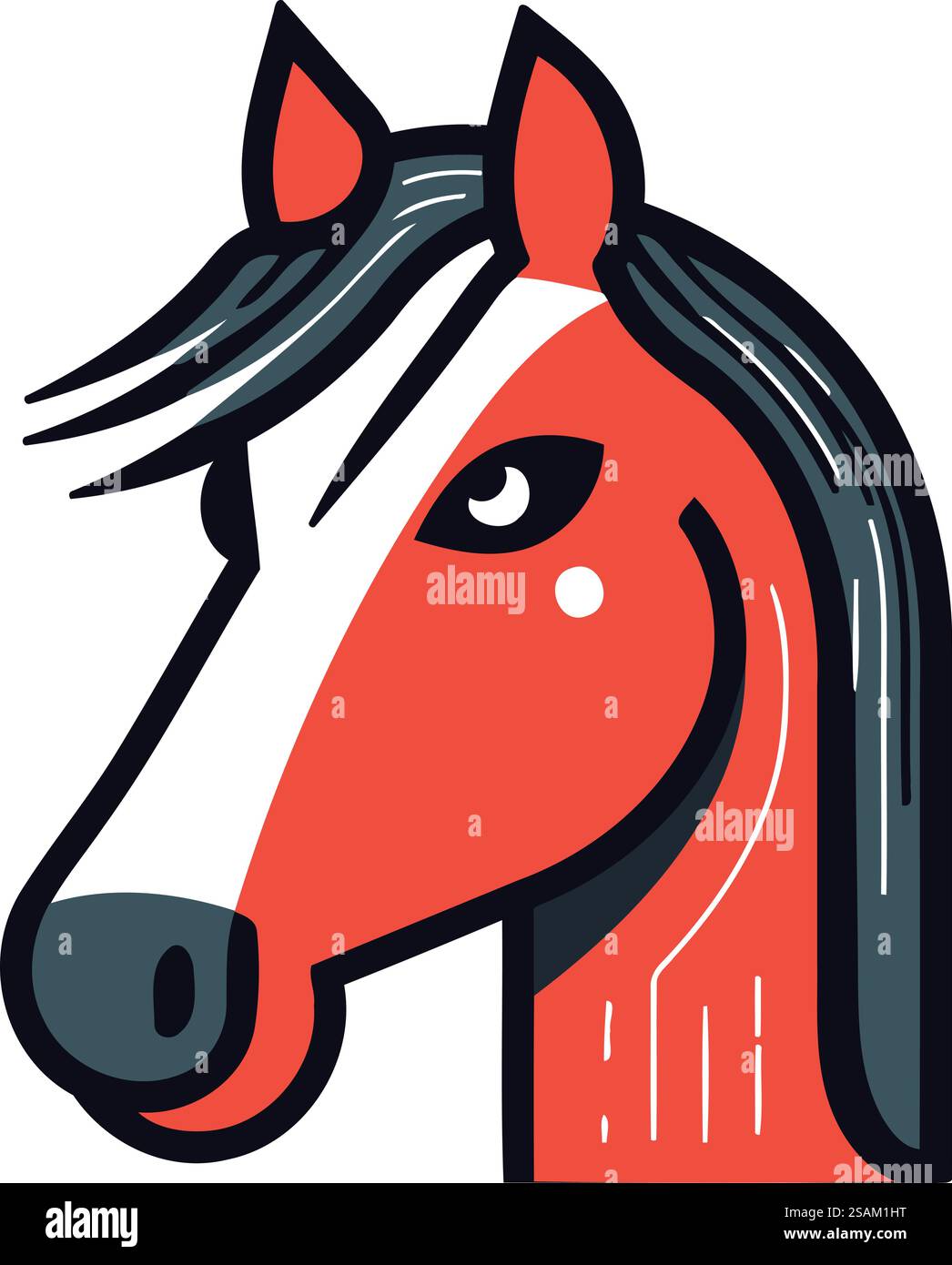 Horse head icon. Vector illustration of a horse head isolated on white ...