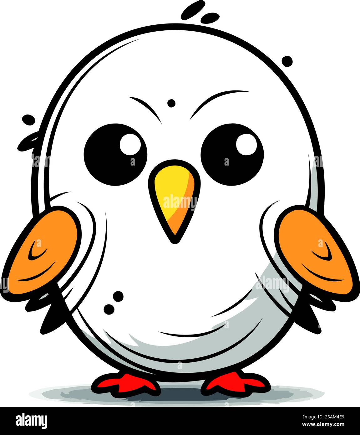 Cute cartoon owl isolated on a white background. Vector illustration ...