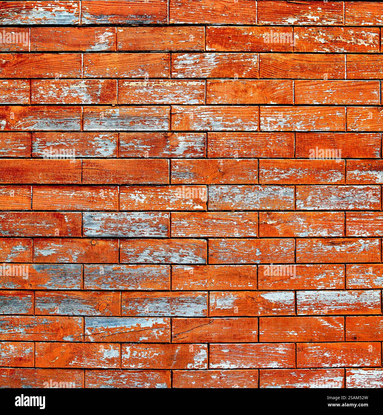 Old Wooden brick form Texture with old paint Stock Photo - Alamy