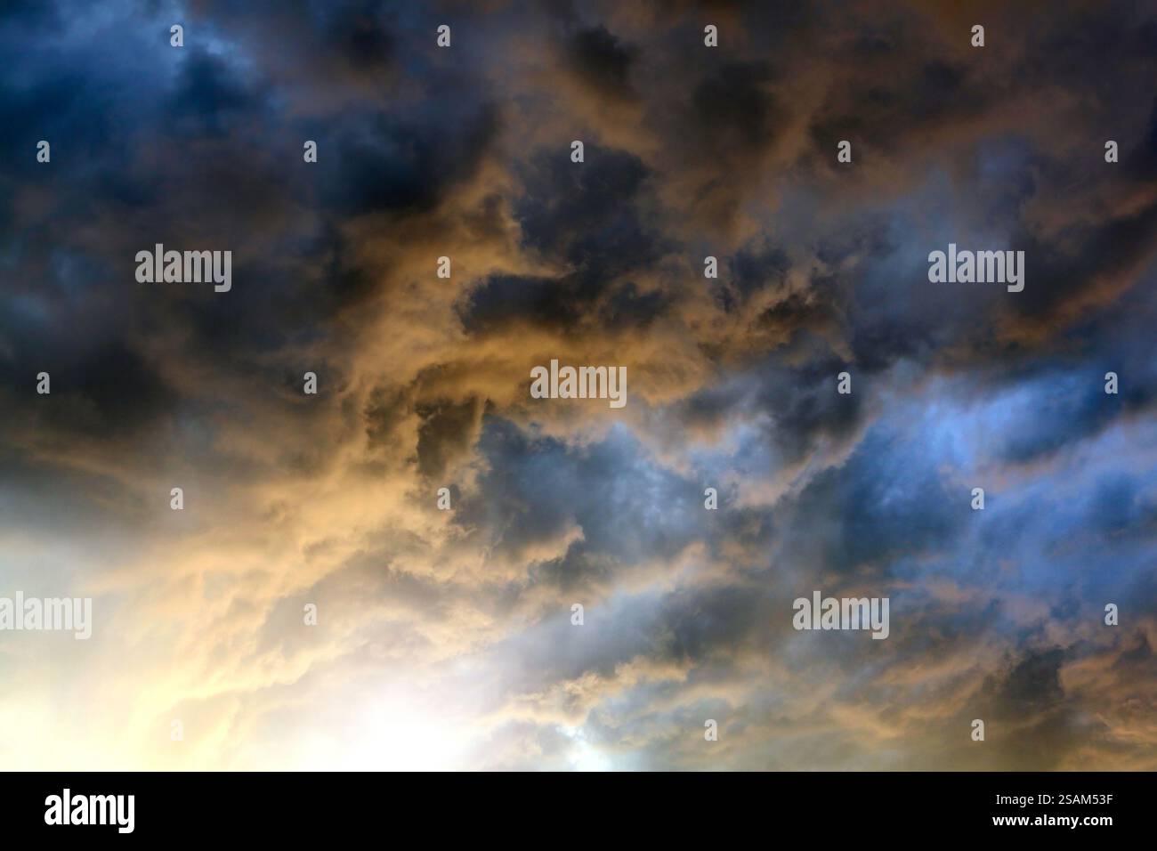 Dramatic Cloudscape Area with Ray of Light Stock Photo