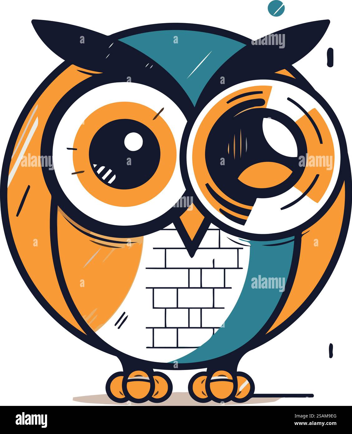 Owl. Vector illustration in cartoon style. Isolated on white background ...