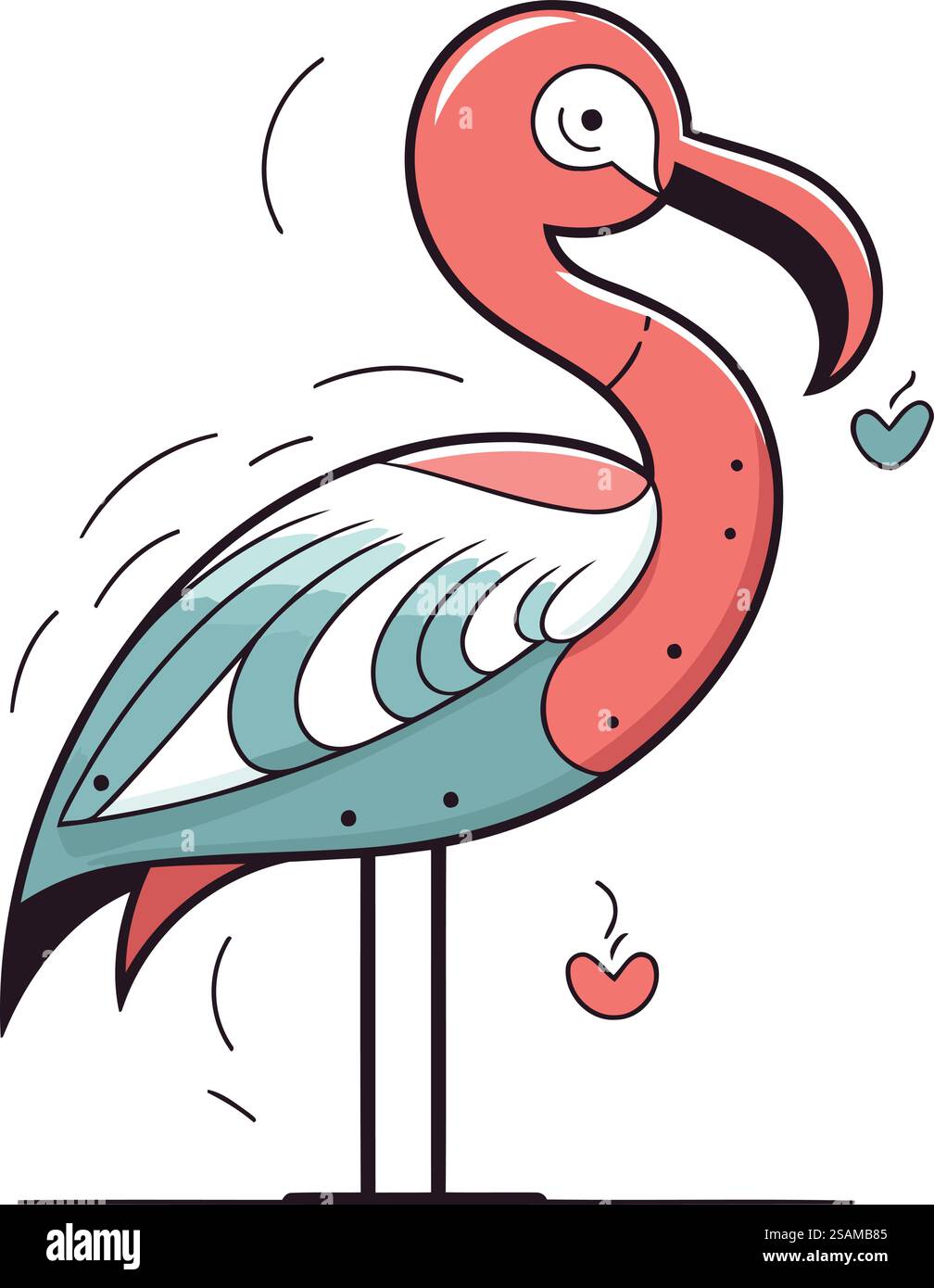 Flamingo bird. Vector illustration of a flamingo bird Stock Vector ...