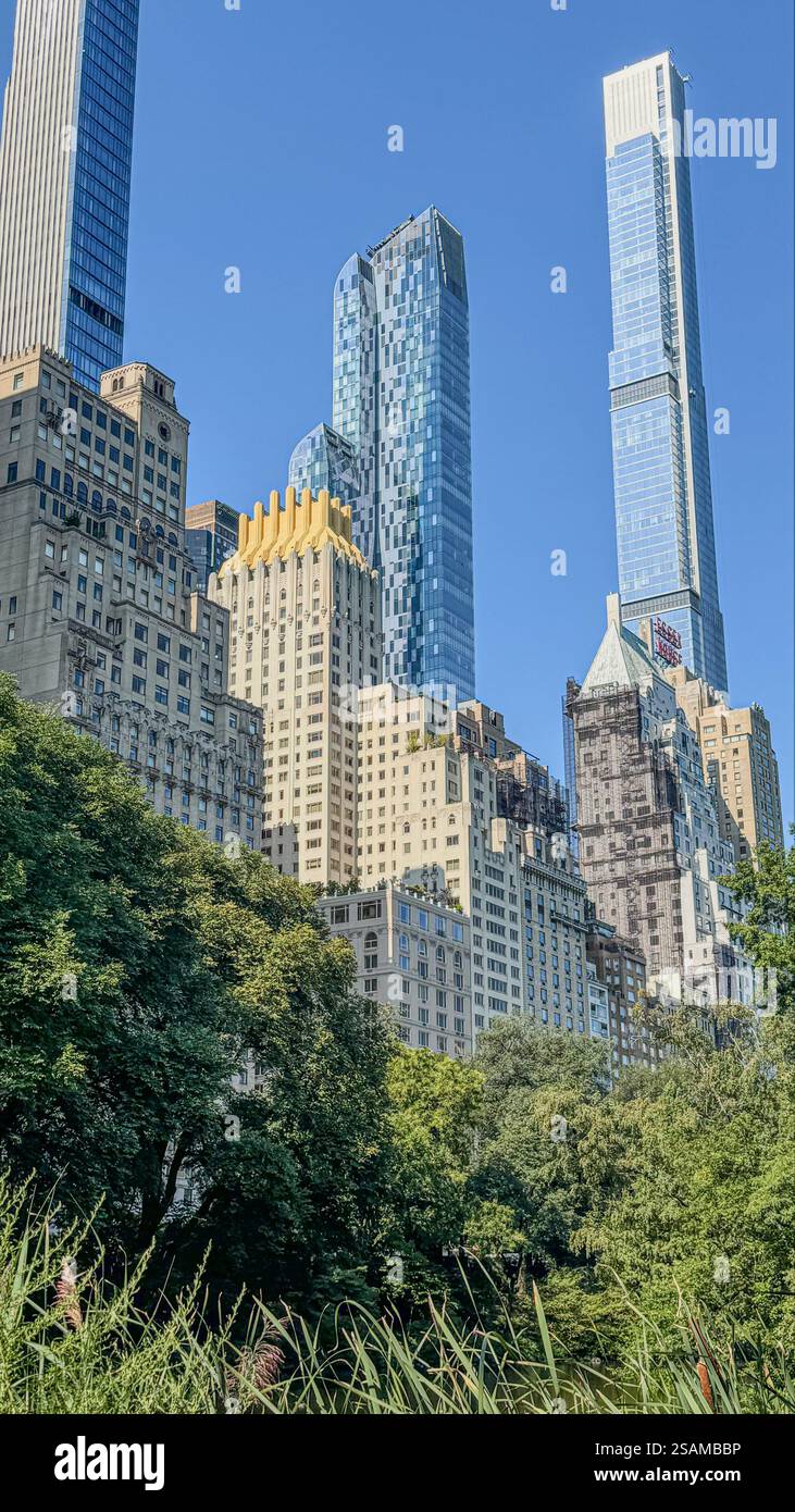 Central Park buildings Stock Photo