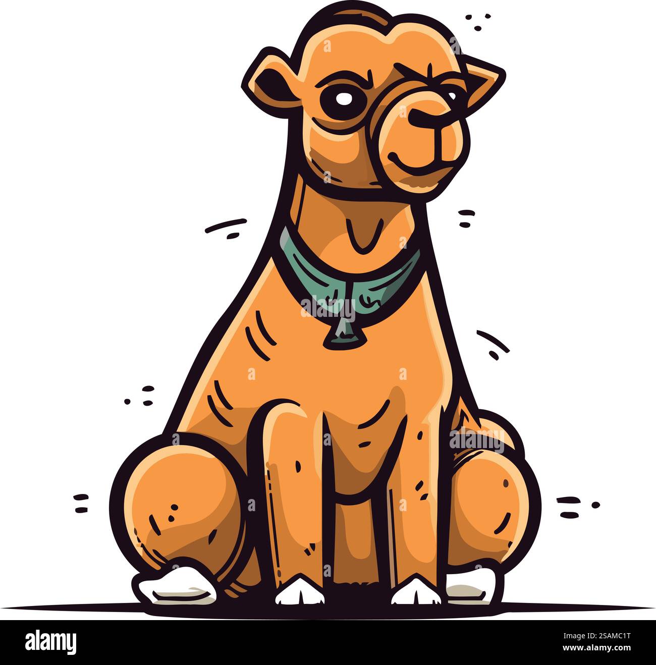 Cute cartoon dog. Vector illustration isolated on a white background ...