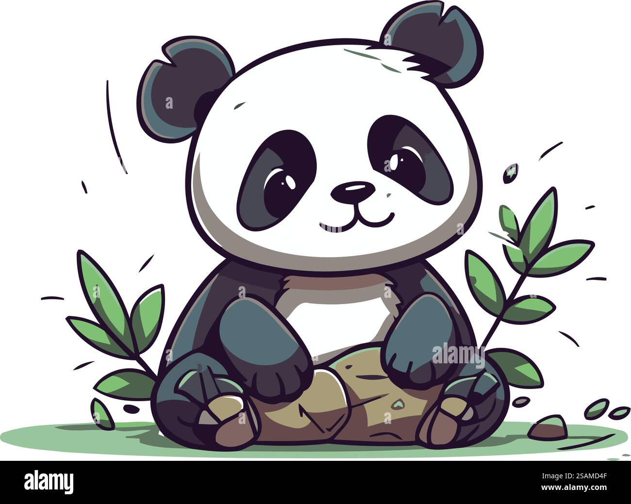 Panda on rock Cut Out Stock Images & Pictures - Alamy