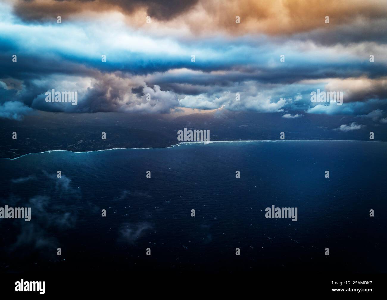 Aerial landscape sea stormy sky hi-res stock photography and images - Alamy