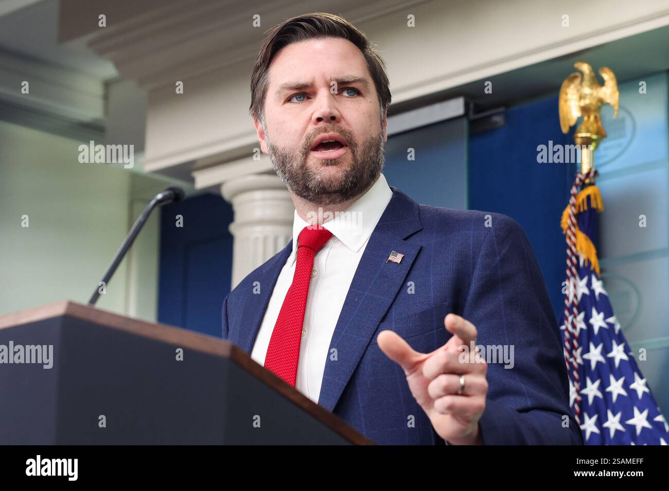 Vice President JD Vance speaks after President Donald Trump delivered ...