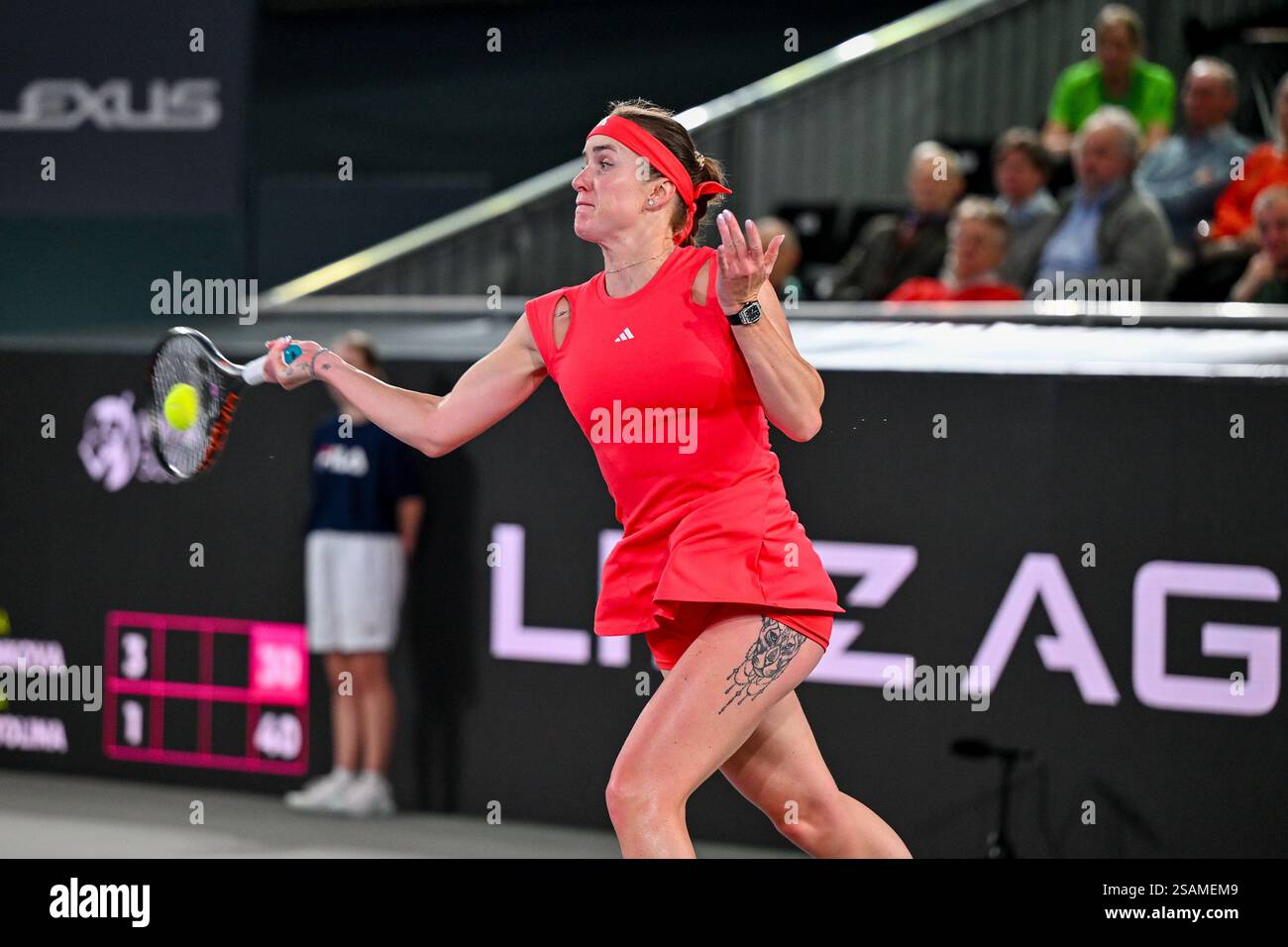 LINZ, AUSTRIA JANUARY 30 Elina Svitolina of Ukraine in her match