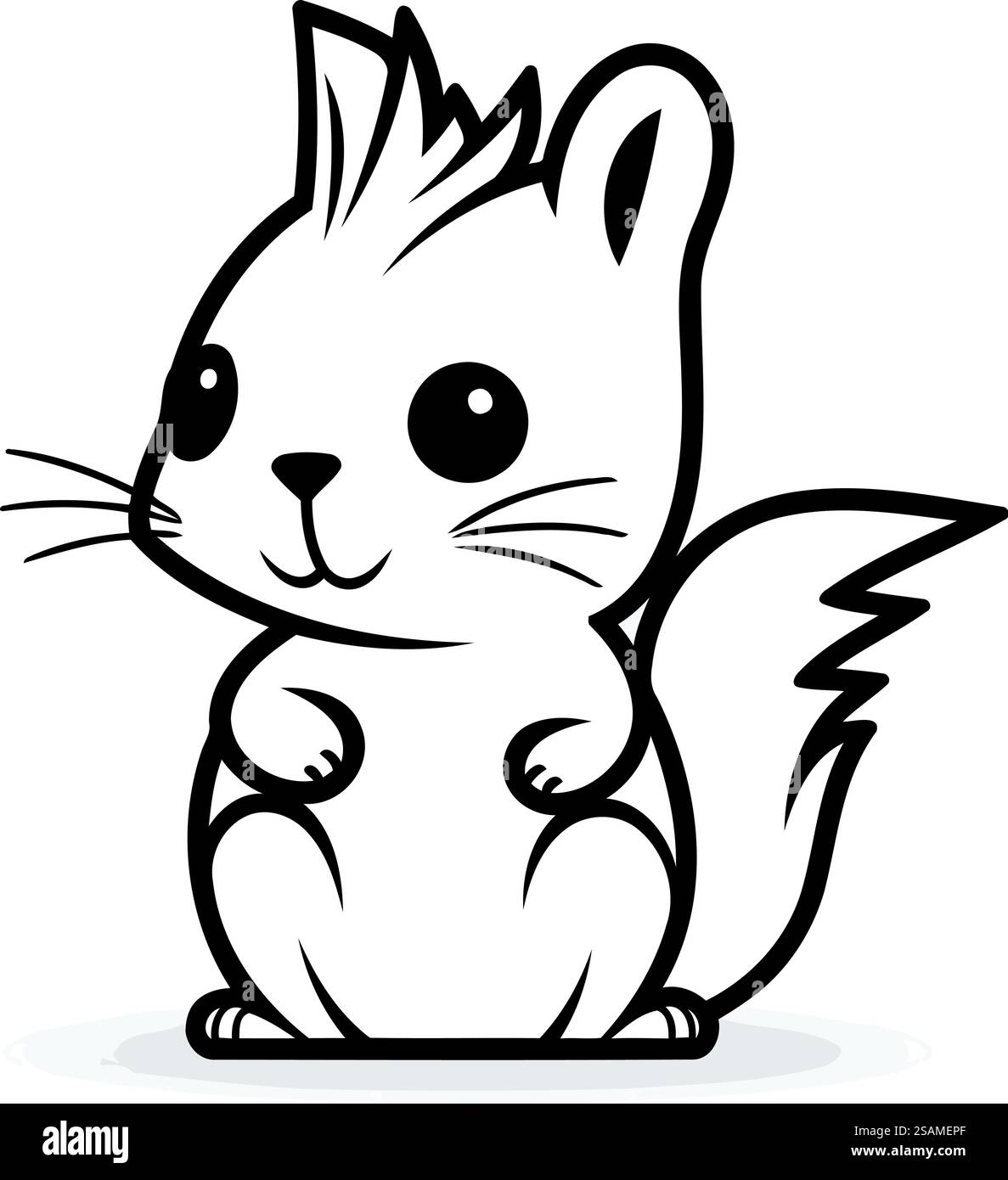 Squirrel icon. Cute cartoon animal character. Vector illustration Stock ...