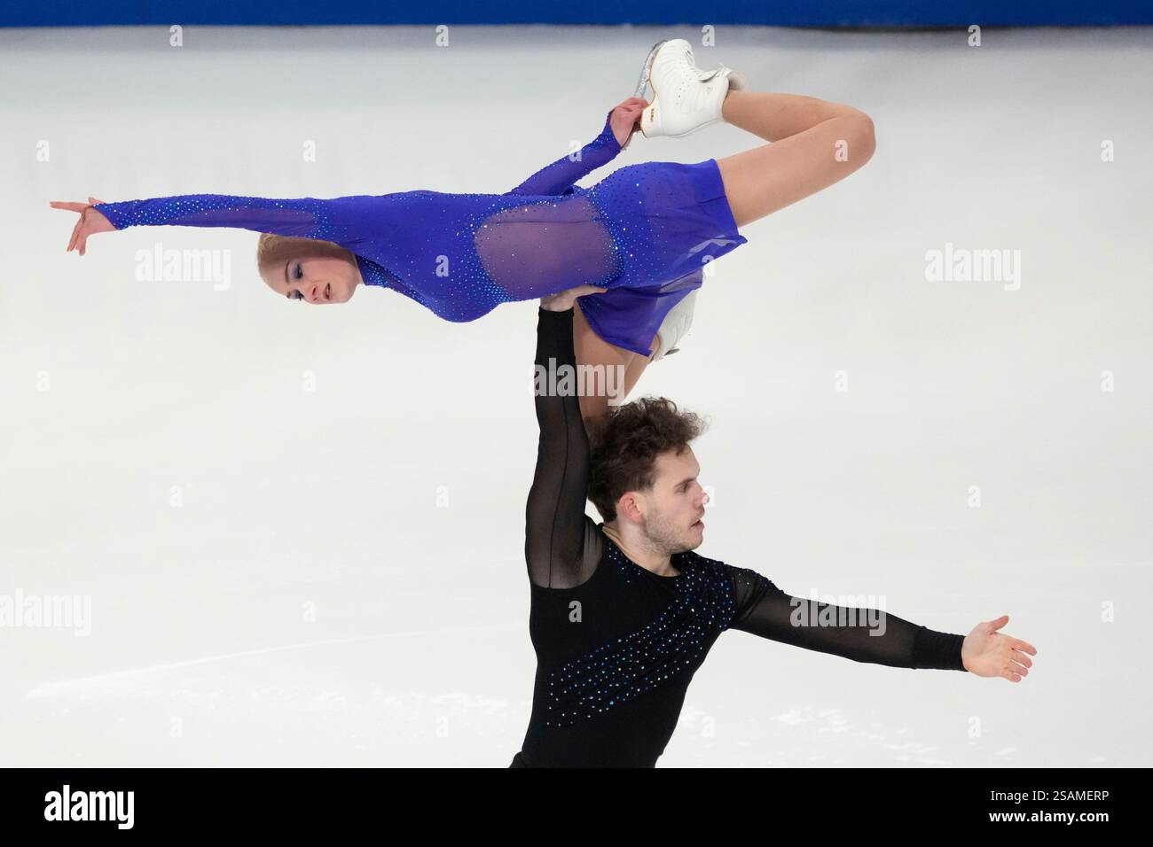 Milania Vaananen and Filippo Clerici of Finland perform in the pairs