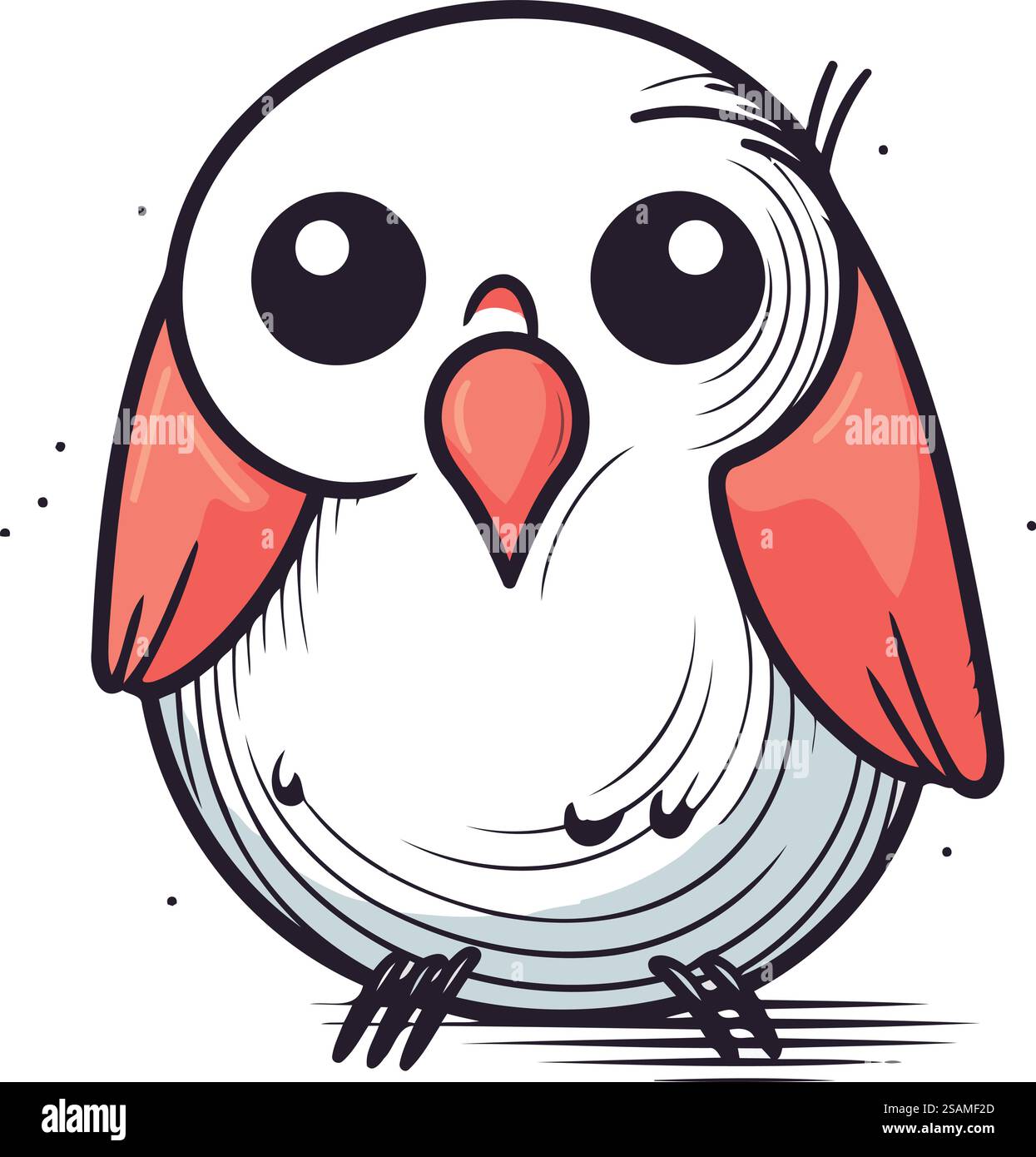 Cute cartoon owl. Vector illustration isolated on a white background ...