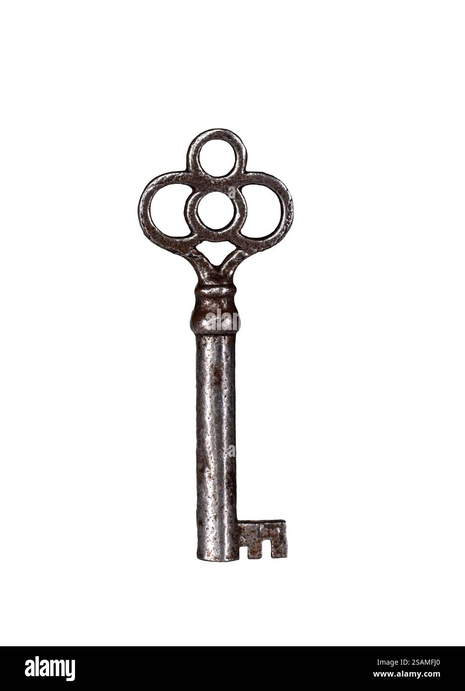 Old metal skeleton key isolated cutout on white Stock Photo - Alamy