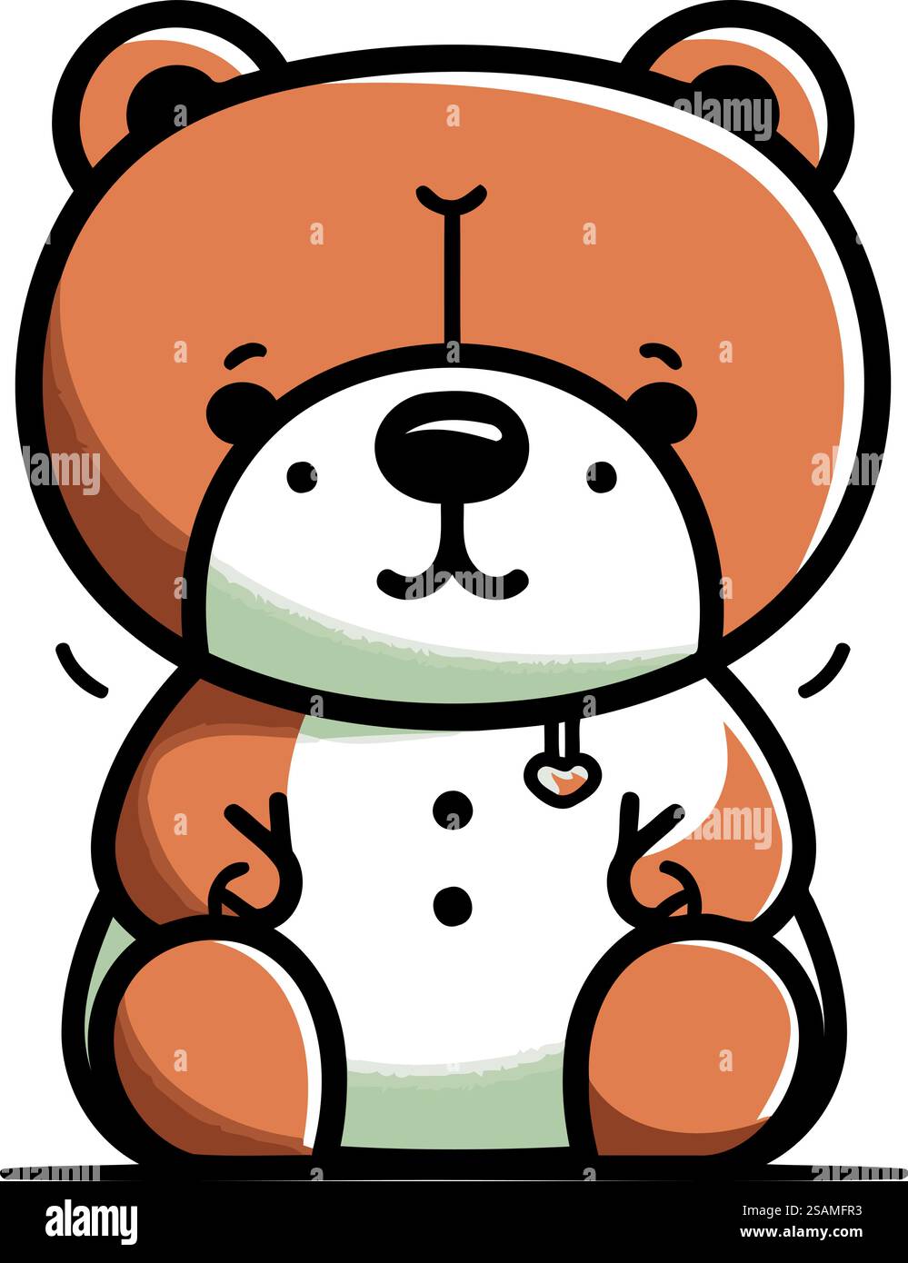 cute little bear cartoon vector illustration graphic design vector ...