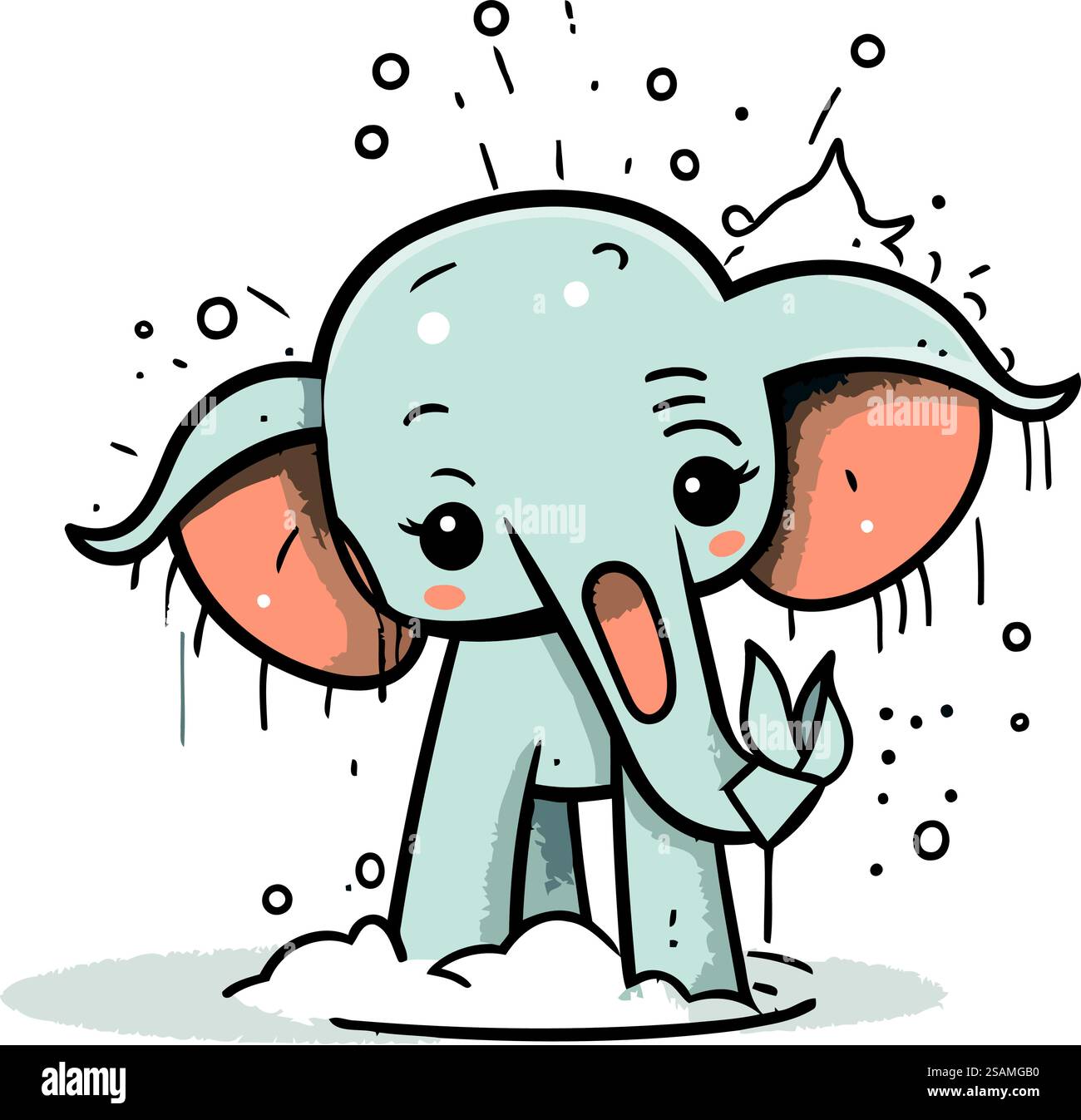 Elephant face to face Stock Vector Images - Alamy, image size:1300x1347