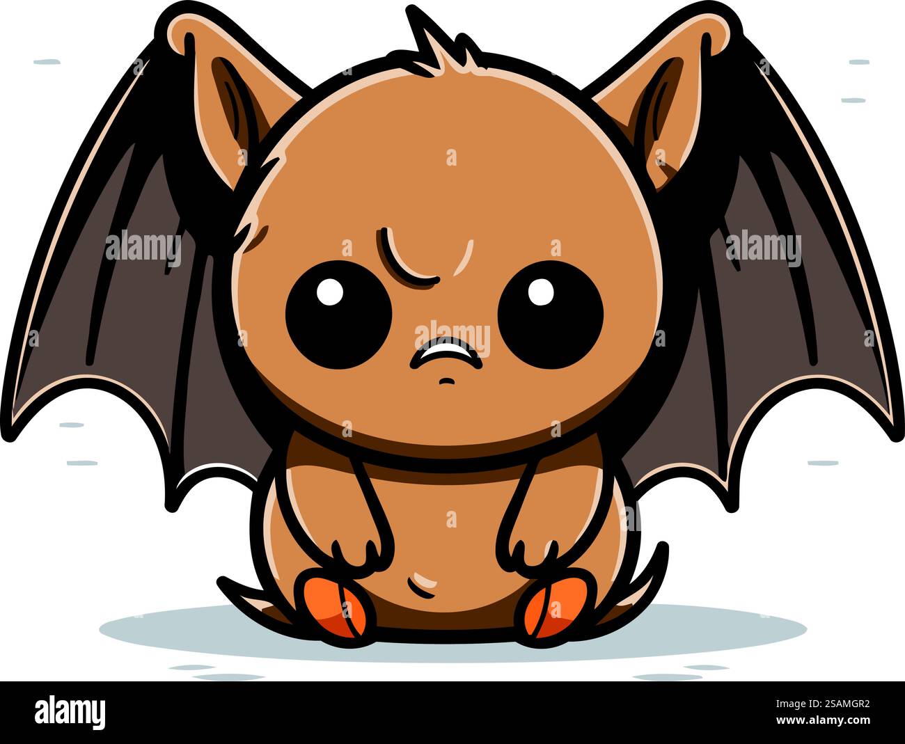 Bat Cartoon Vector File Cute little bat cartoon vector illustration. Isolated on white Stock ...