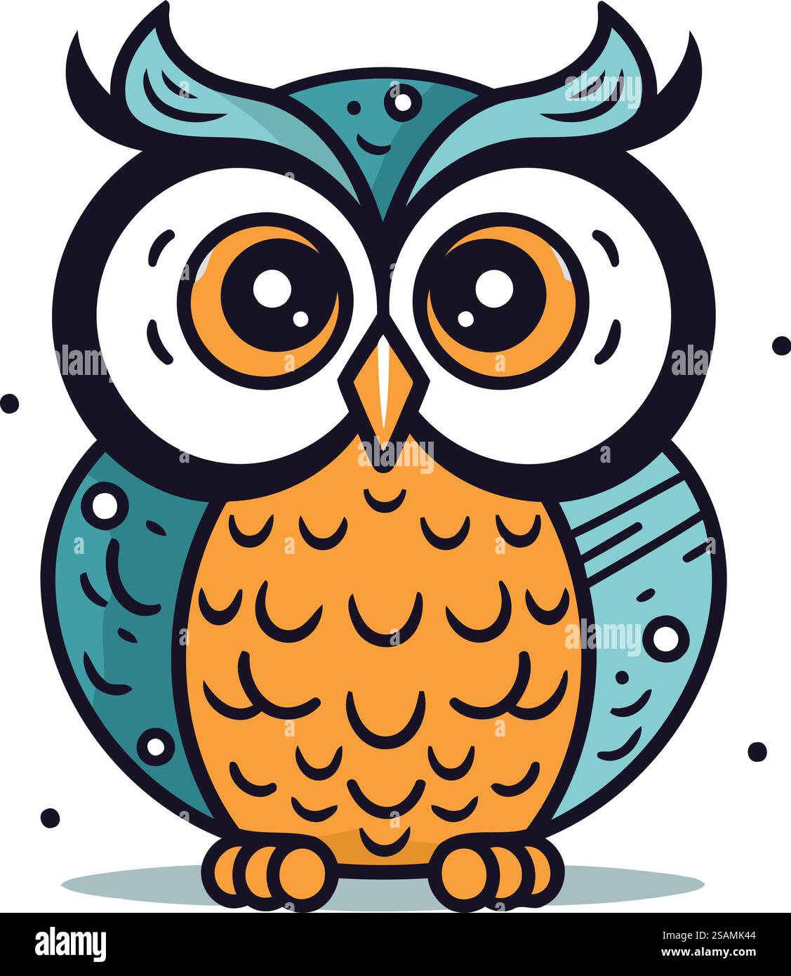 Owl. Vector illustration in cartoon style. Isolated on white background ...