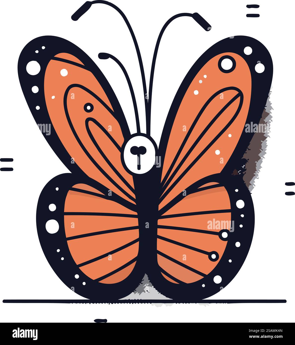 Butterfly icon in flat style. Vector illustration on white background ...