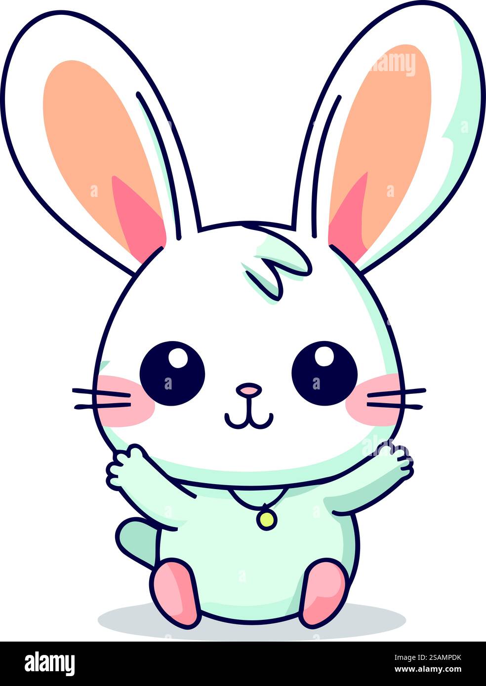 Rabbit character cartoon style. Cute and funny rabbit vector ...