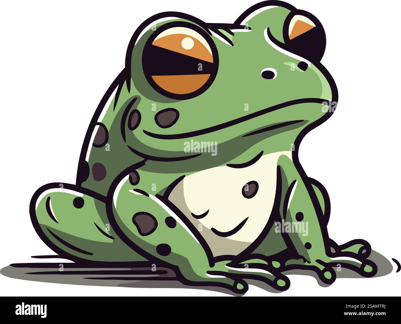 Frog isolated on white background. Vector illustration. Eps 10 Stock ...
