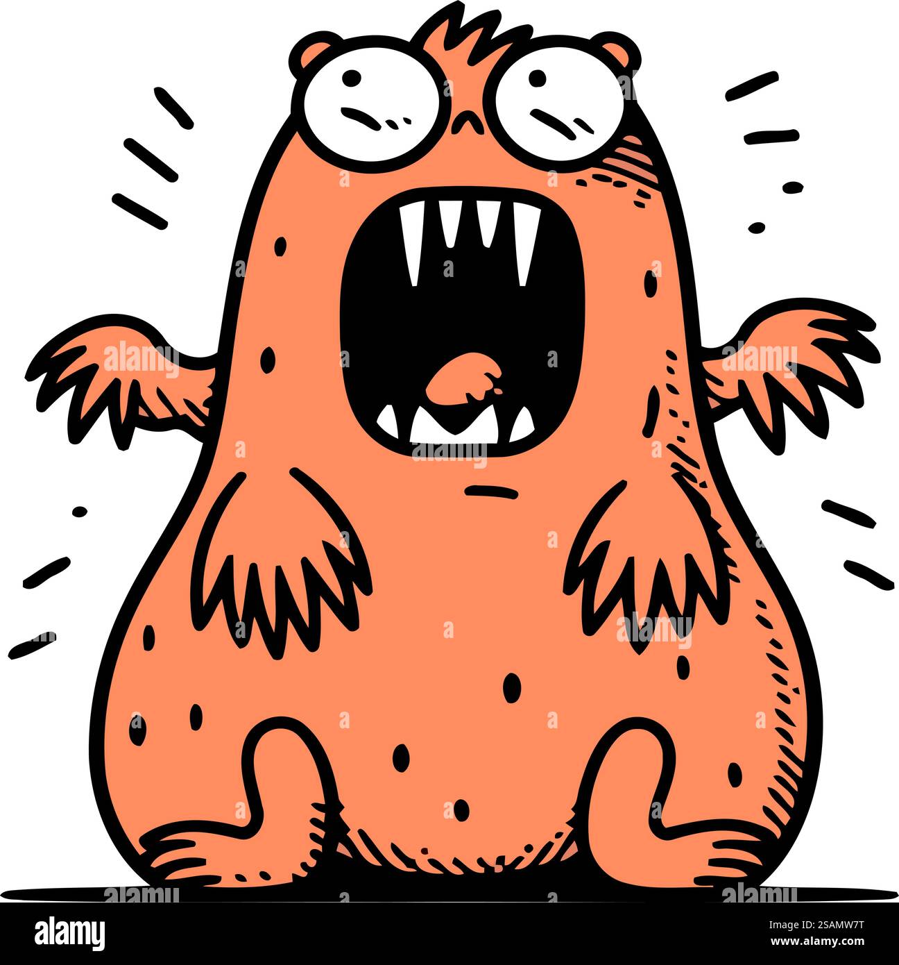 Cartoon character furry monster hi-res stock photography and images - Alamy