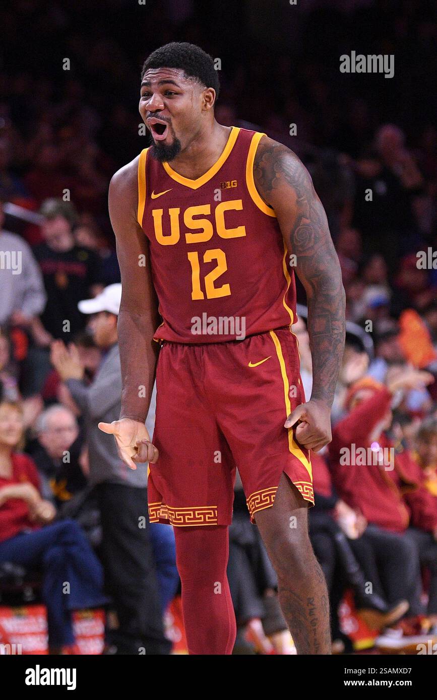 LOS ANGELES, CA - JANUARY 27: USC Trojans forward Rashaun Agee (12 ...