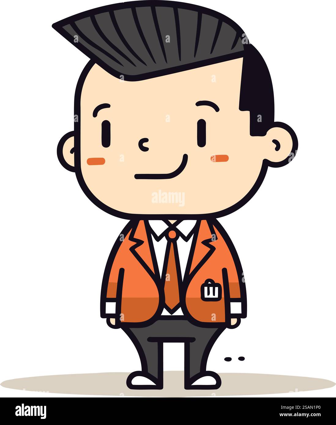 Businessman Smiling Cartoon Vector Illustration Stock Vector Image ...