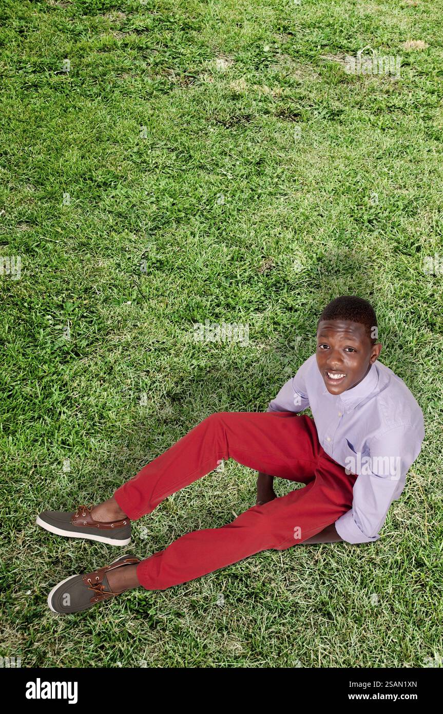 Handsome and young black African American stylish teenage boy Stock ...