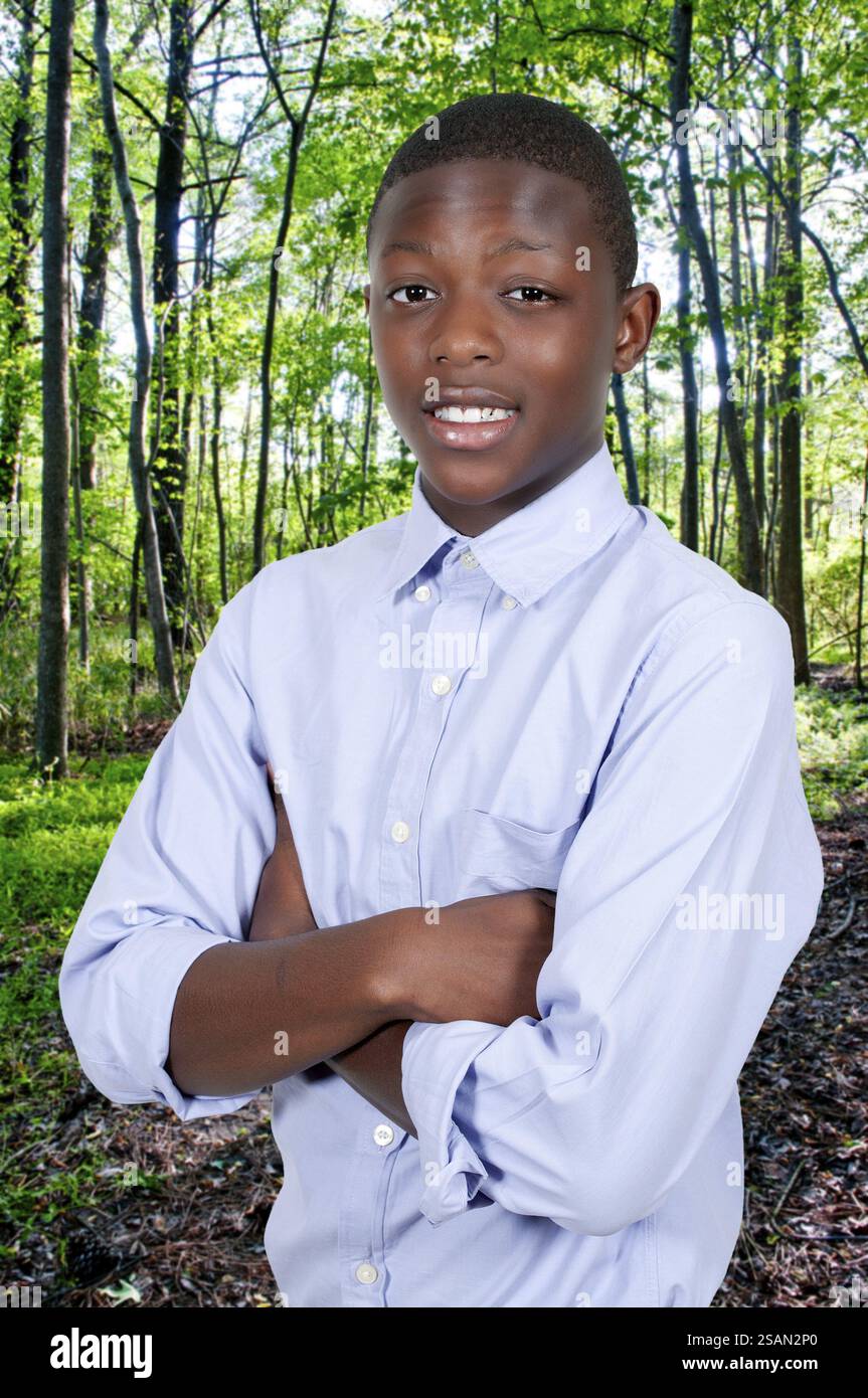 Handsome and young black African American stylish teenage boy Stock ...