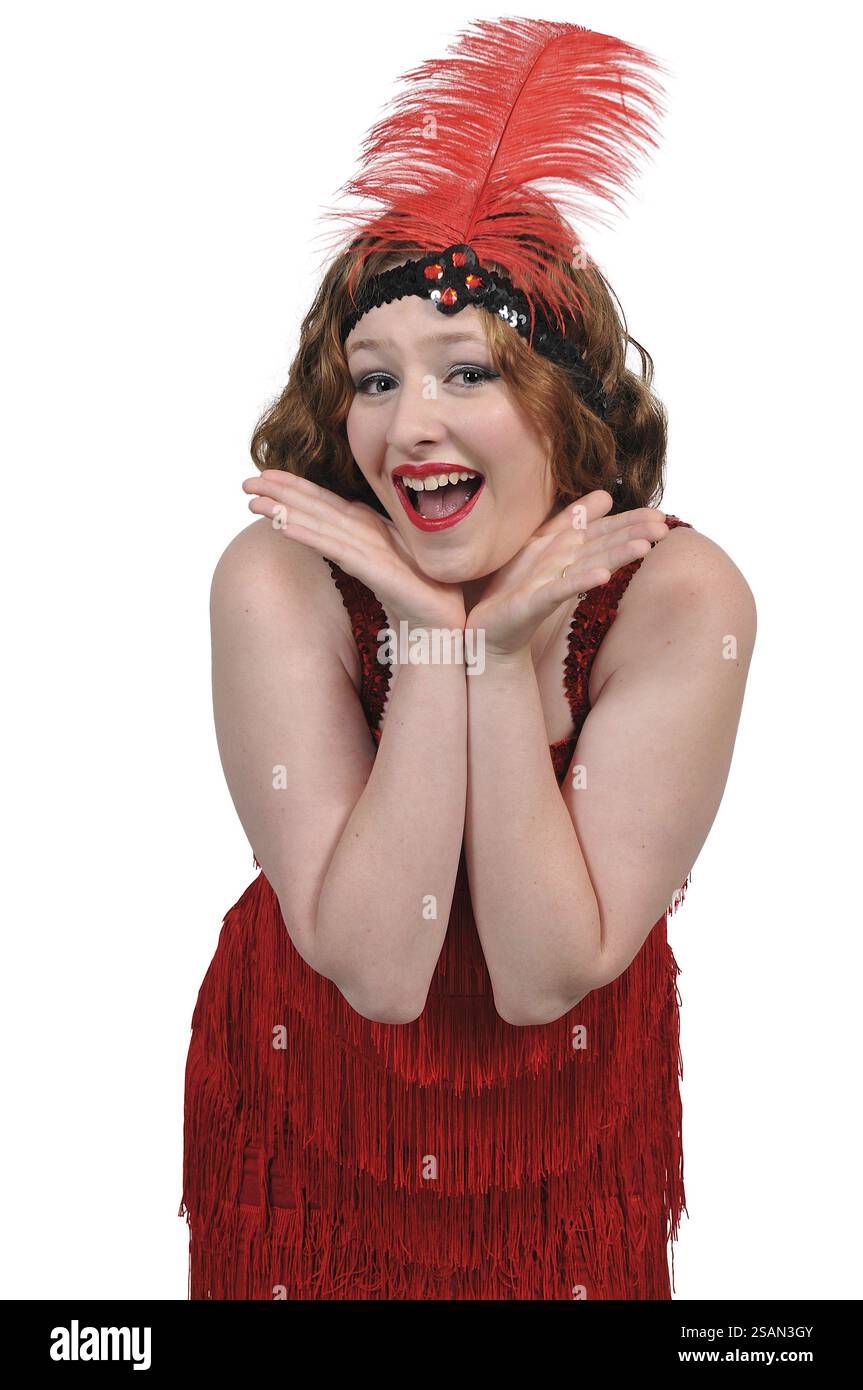 Woman dressed as a 1920s flapper girl Stock Photo - Alamy