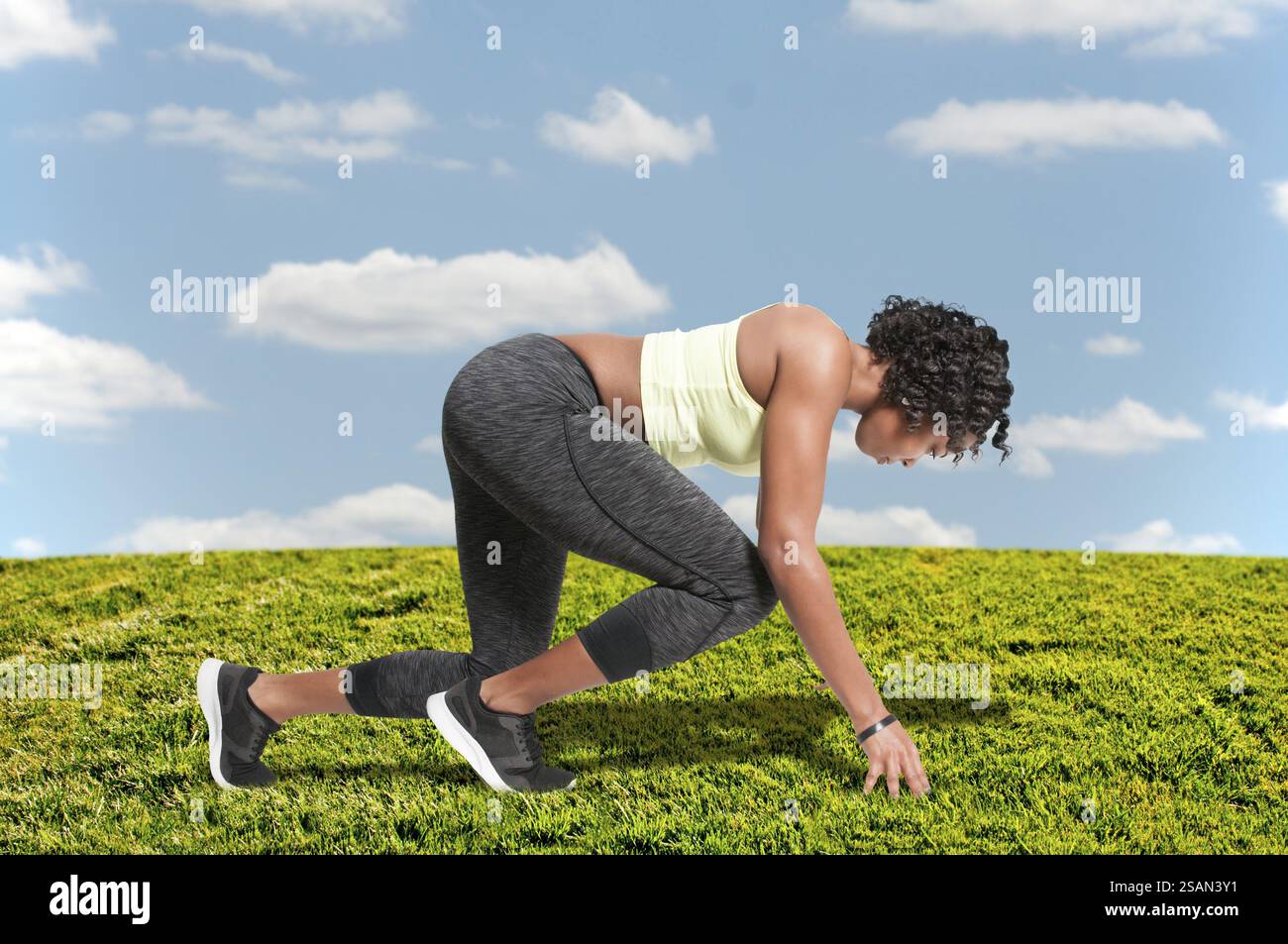African american woman athlete hi-res stock photography and images - Alamy