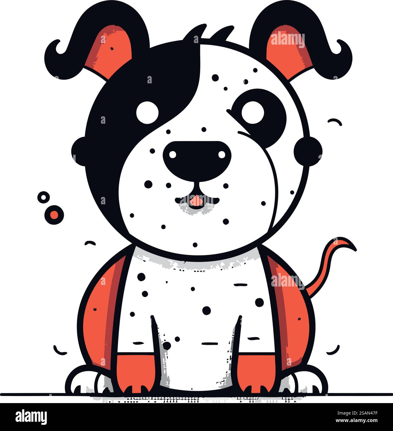 Cute cartoon dog. Vector illustration isolated on a white background ...