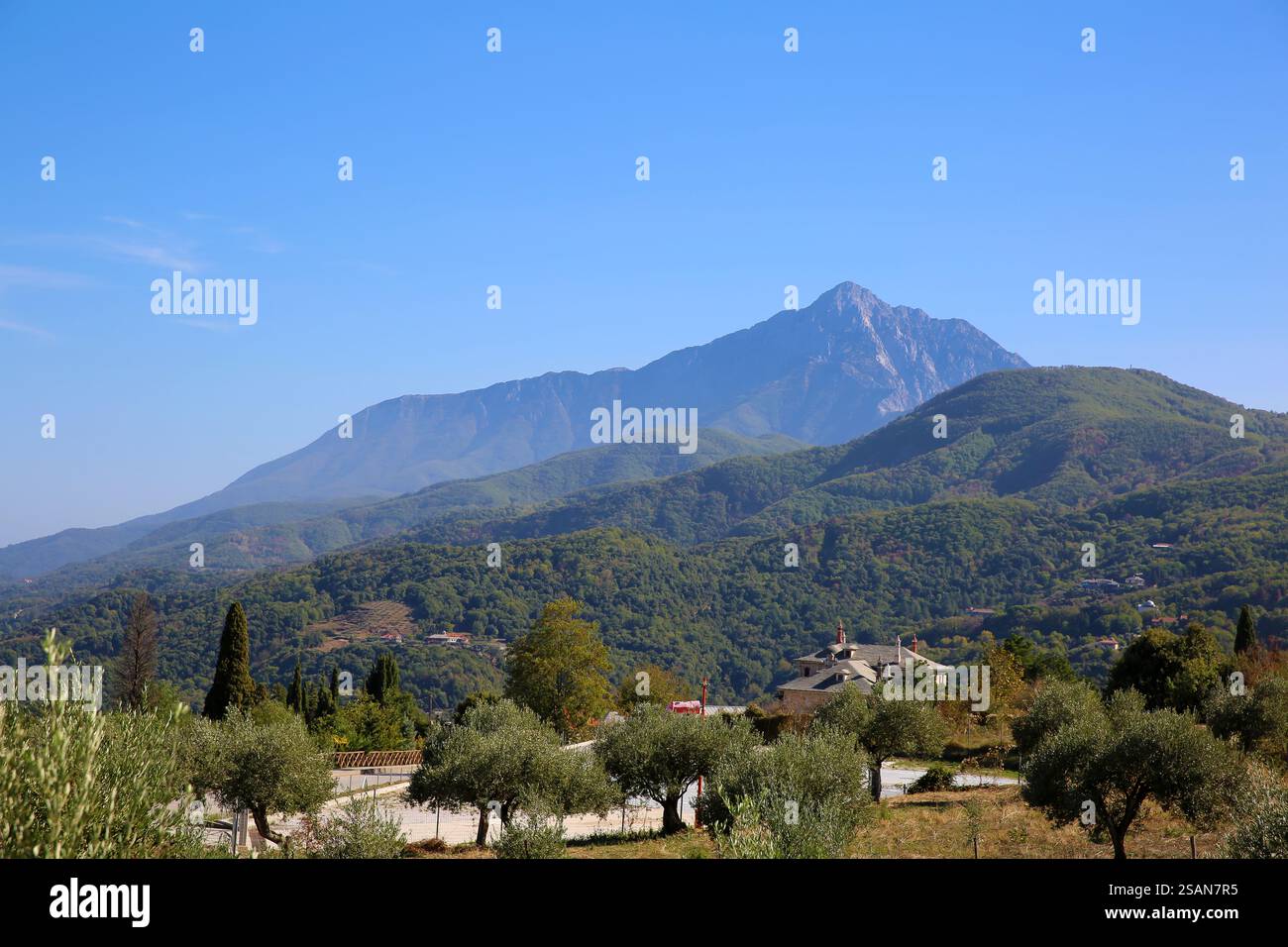 Mount athos aerial view hi-res stock photography and images - Alamy