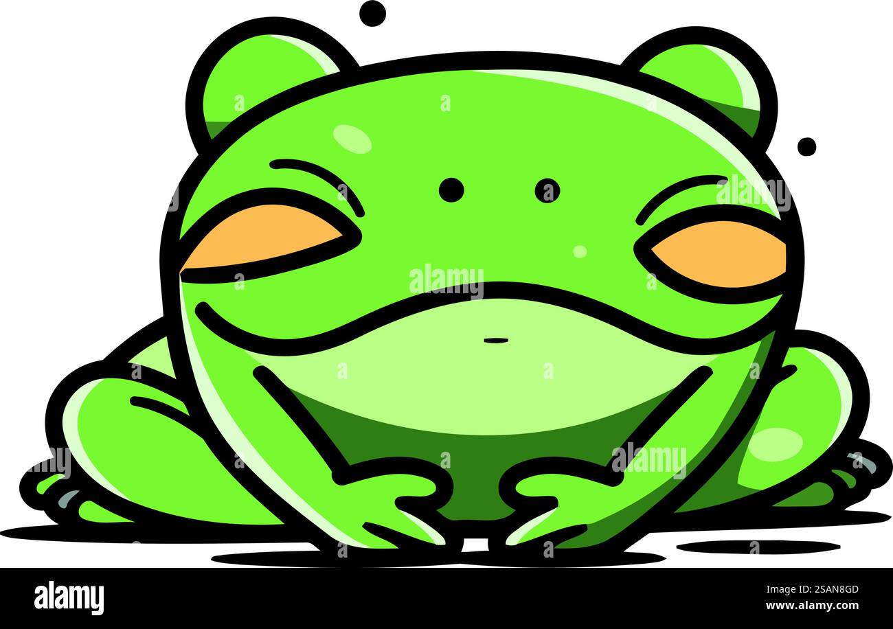 Frog cartoon. Vector illustration of cute frog. Cartoon frog Stock ...