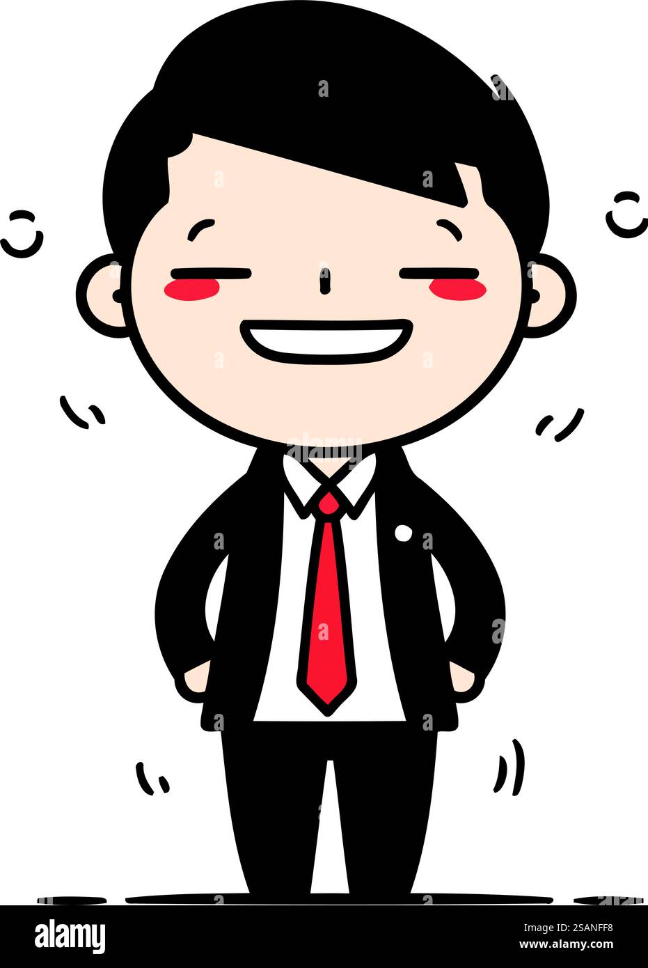 Businessman Smiling Cartoon Vector Illustration Stock Vector Image ...