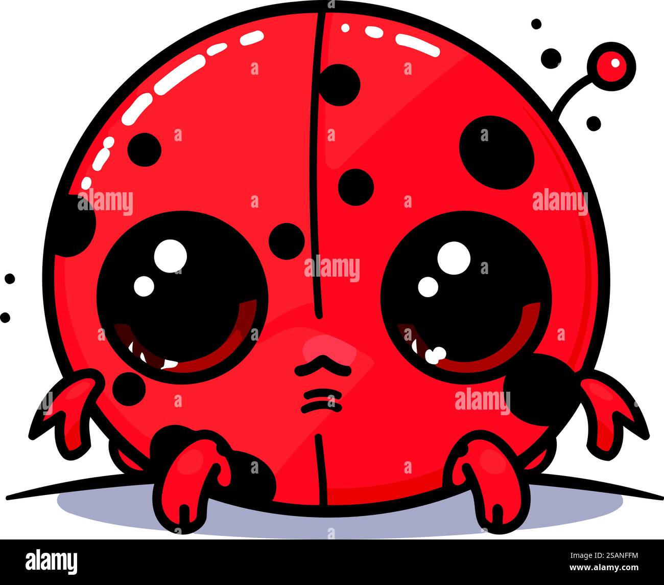 Cute cartoon ladybug. Vector illustration of a ladybug Stock Vector ...