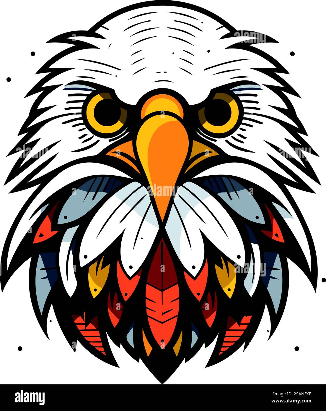 Eagle head vector illustration on white background for t shirt design ...