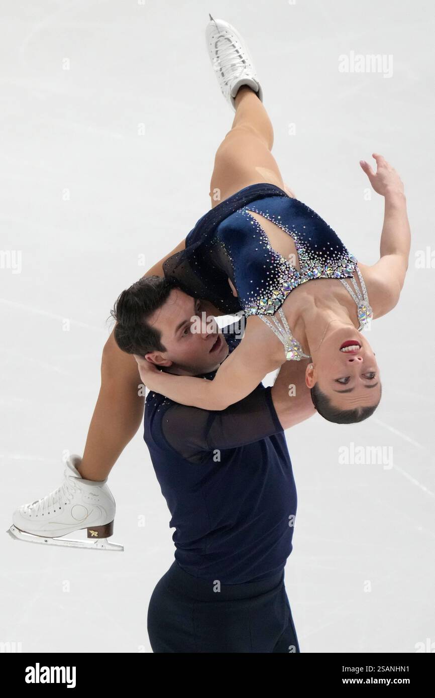 Luke Digby Anastasia Vaipan-Law and Luke Digby of Britain perform in the pairs ...