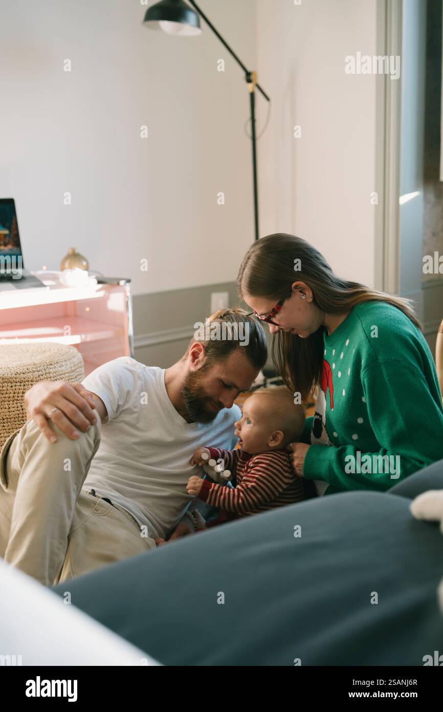 Cherishing Family Bonding Moments with Baby in a Cozy and Inviting ...