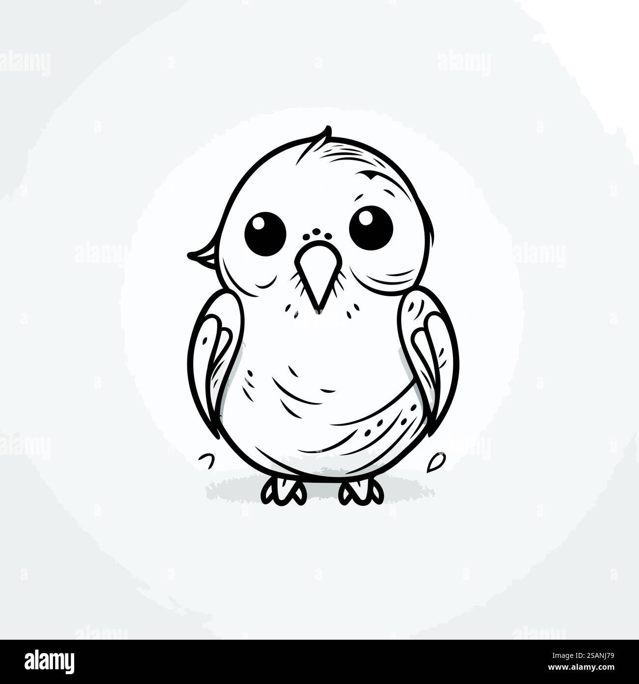 Illustration of a cute owl on a white background. Vector illustration ...