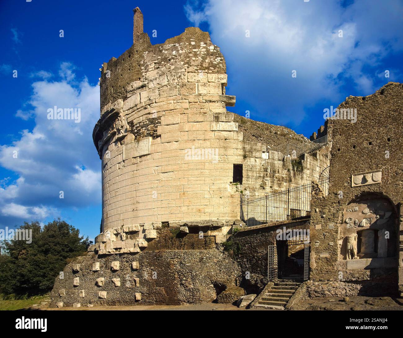 Metella Rome Italy Lazio - Rome - Appia Way - Cecilia Metella Mausoleum built ...