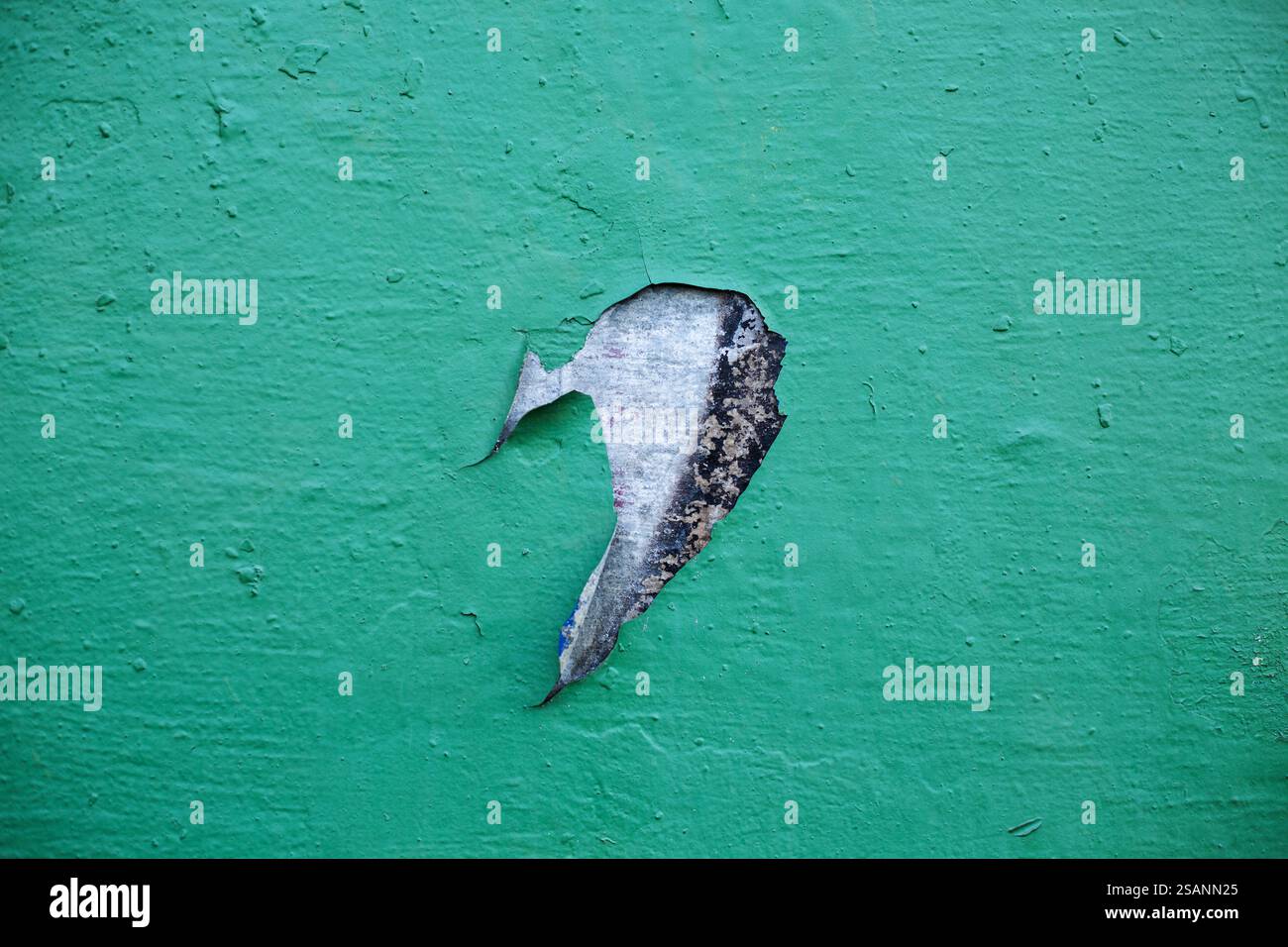 Peeling paint on the wall Stock Photo