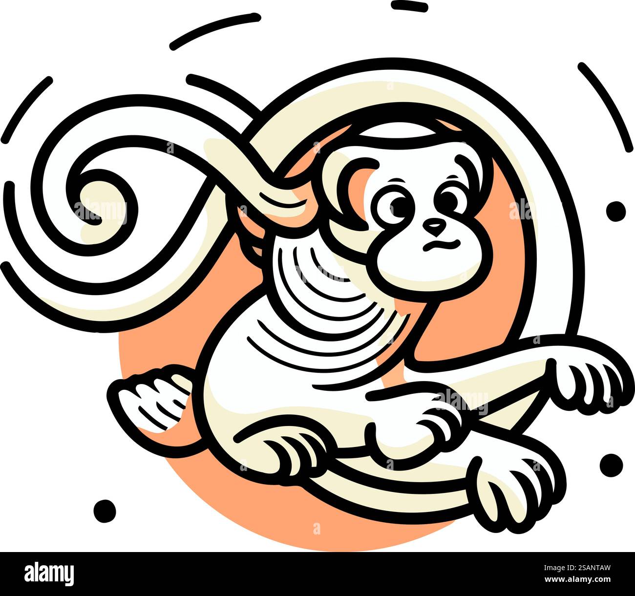 Monkey zodiac sign. horoscope symbol. Vector illustration. Stock Vector