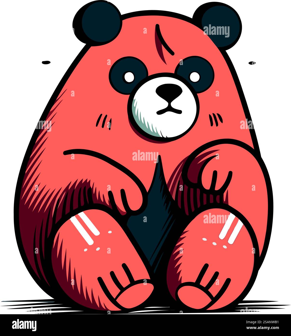 Cute cartoon bear. Vector illustration isolated on a white background ...