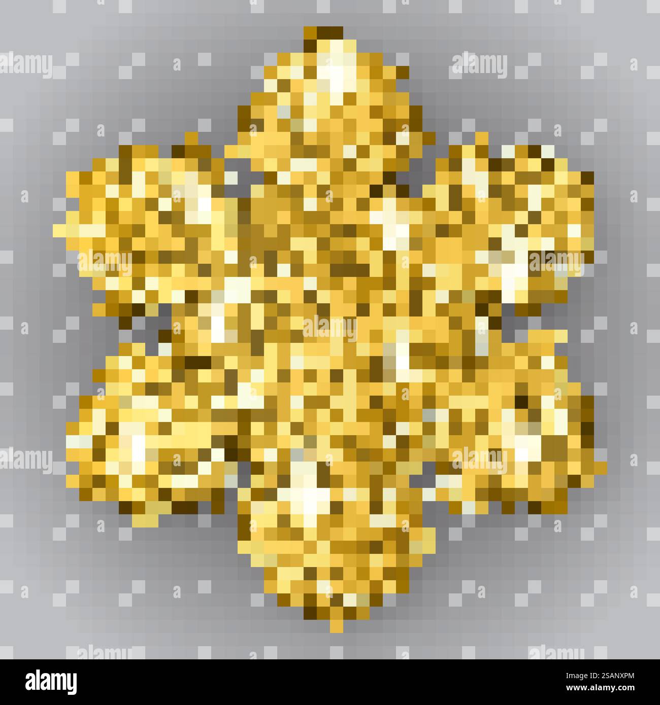Shine golden snowflake with gold glitter texture and sparkle on ...
