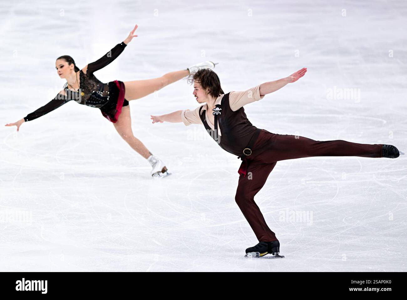 Maria PAVLOVA & Alexei SVIATCHENKO (HUN), during Pairs Free Skating, at