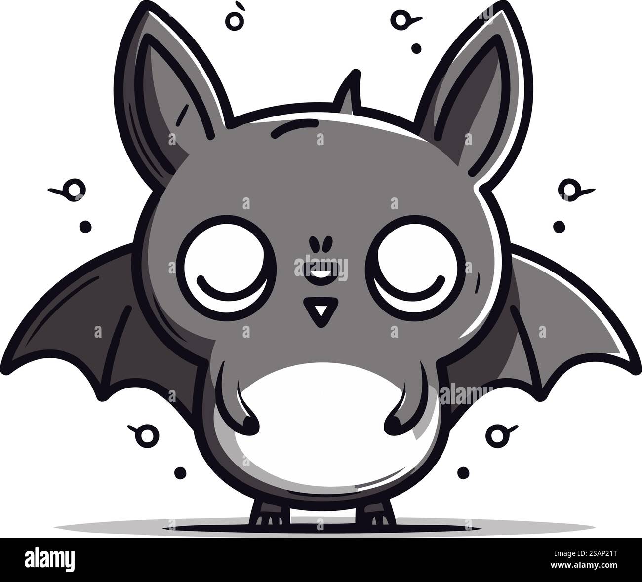 Bat Cartoon Vector File Cute cartoon bat. Vector illustration isolated on a white background ...
