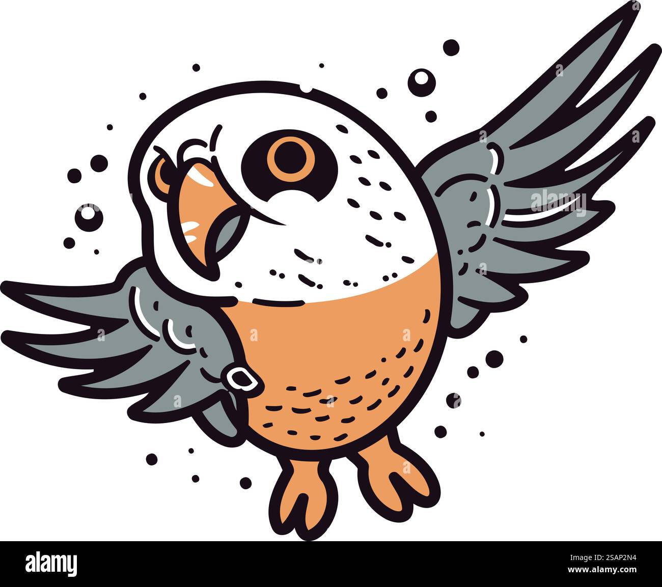 Cute cartoon owl. Vector illustration isolated on a white background ...